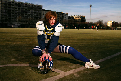 Justine on turf