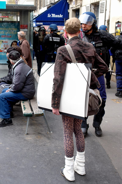 Cha à la manif de lycéens