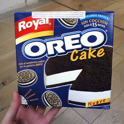 Oreo Cake – photographi&eacute; avec un mobile